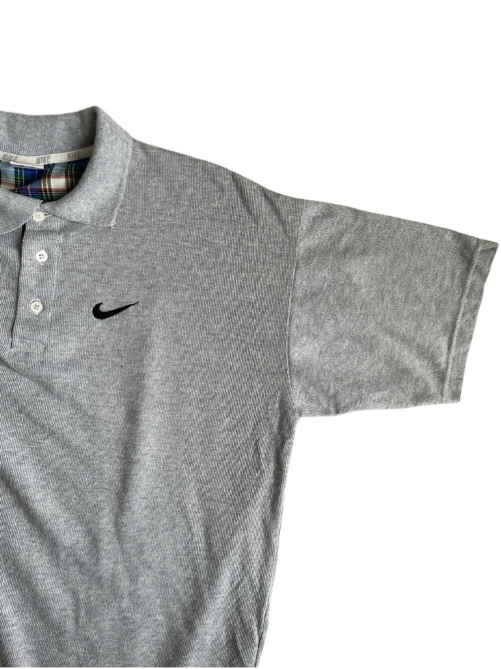 Vintage 90s Nike Polo Shirt Mens L/XL Gray Embroidered Swoosh - Picture 5 of 11